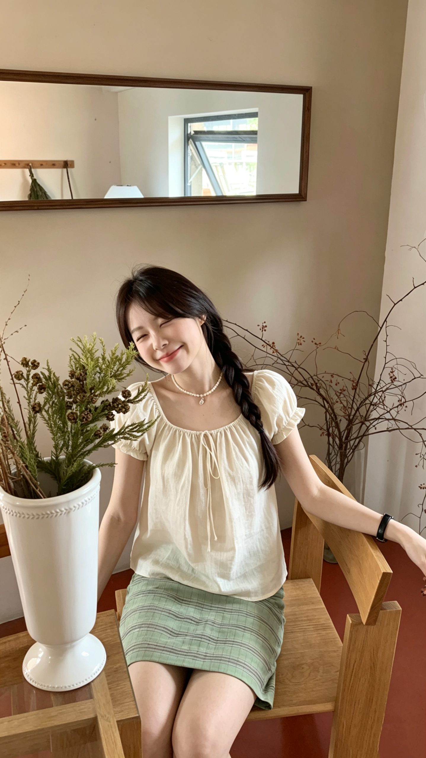 Women's Square Neck Puff Sleeve Short Sleeve Shirt Gentle Style - Image 2