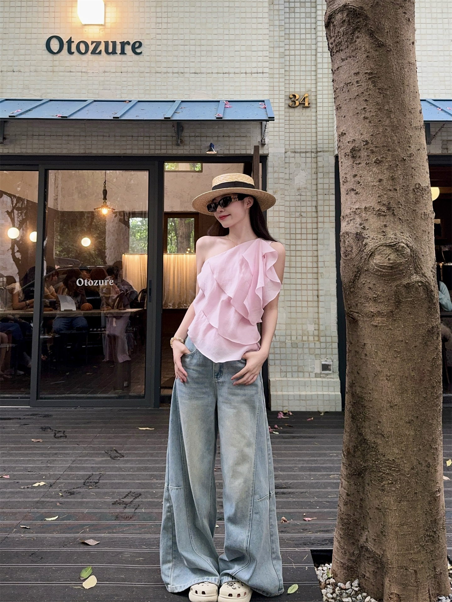 Sweet Ruffle Off-Shoulder Sleeveless Blouse for Women - Image 3