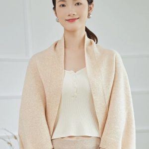 Women's Wool Knit Poncho Scarf Dual-Use Office Air Conditioning Shawl