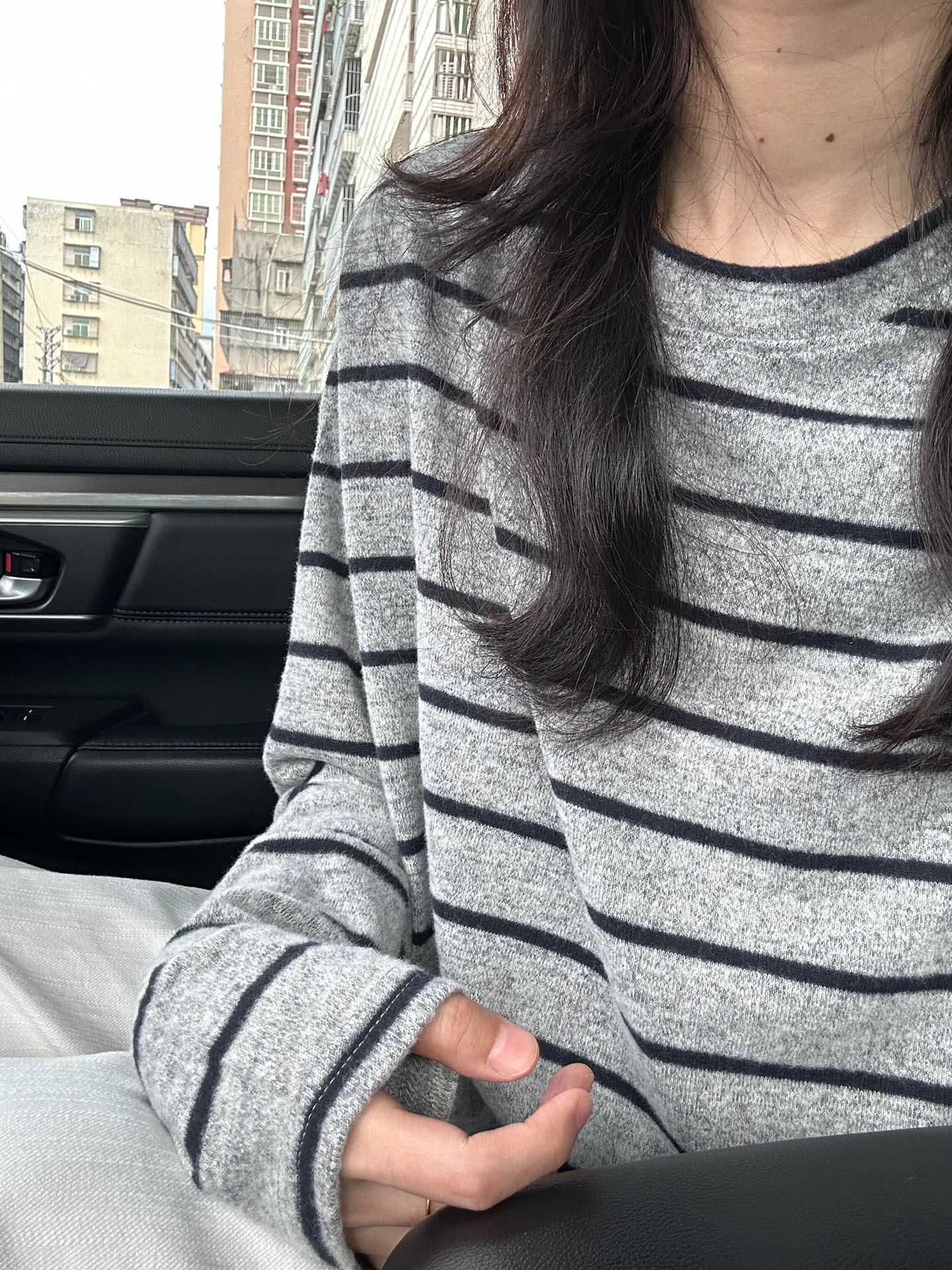 Women's Color Block Striped Long Sleeve T-Shirt Casual Commute Top